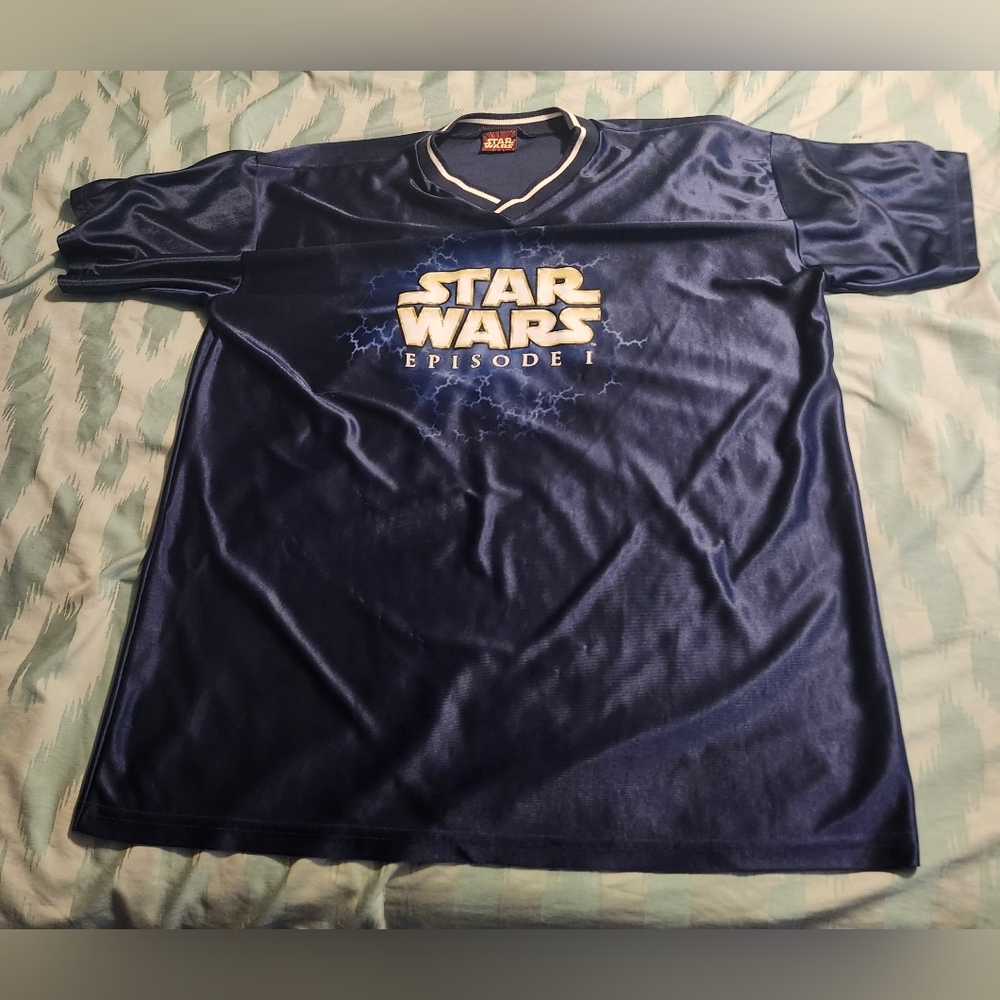 Vintage‎ Star Wars Episode I Movie Promo Jersey StyleT-Shirt Men's Size XL